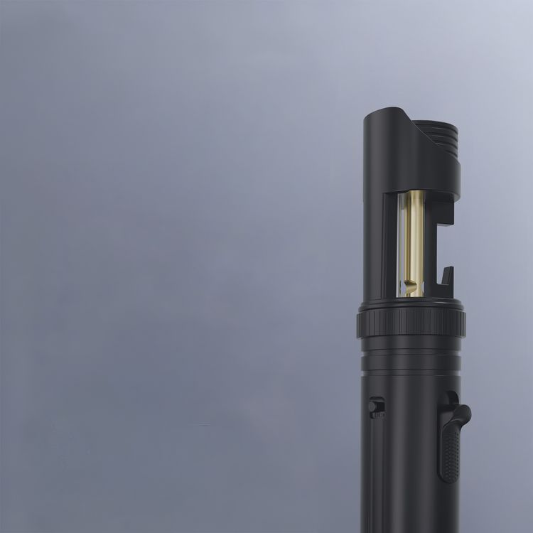 Green Lion Jet Lighter X LED Torch Flame Lighter with 3-Lighting Modes, Zinc Alloy Case, Refillable Butane Chamber, Anti-Leak Valve, Wind-Resistant Flame, Multipurpose Torch Lighter, Flame Lock Switch, Built-in Bottle Opener, Emergency Window Breaker, Extendable Height Up to 910mm - Black 