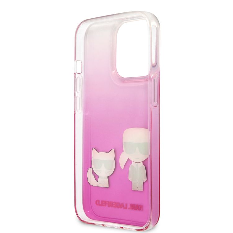 Karl Lagerfeld PC/TPU Hard Case Ikonik Choupette For iPhone 13 Pro Max (6.7 ) - Pink