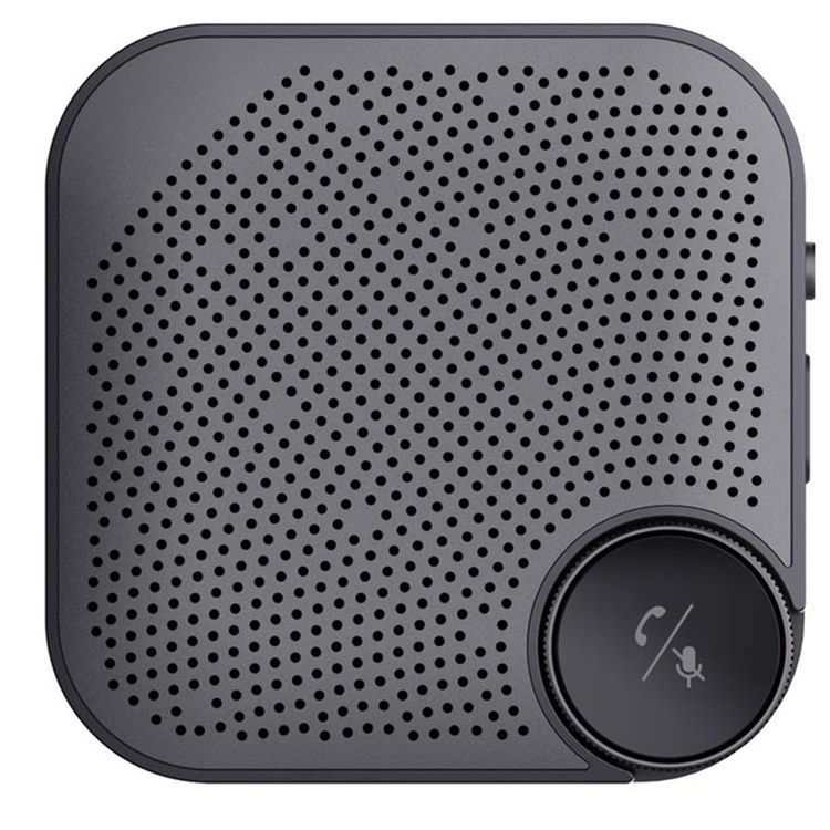 Porodo Wireless Conference Speaker with Omni-Directional Microphone, Up to 7 Hours Talk Time & Up to 4 Hours Play Time, 800mAh Battery Capacity, 3m Microphone Coverage, 10m Transmission Range, Bluetooth & Wired Connection, Plug & Play Design - Black