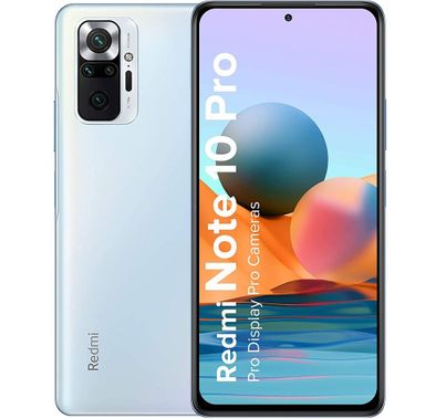 Xiaomi Redmi Note 10 Pro 4G LTE Smartphone Dual Sim 6.67" inch Display 6GB RAM / 128GB ROM Storage, IP53 Water Resistant, 16MP Front & 108MP Rear Camera, Qualcomm Snapdragon 732G Chipset, 4K Video, 5020 mAh Battery Android Mobile Phone - Glacier Blue