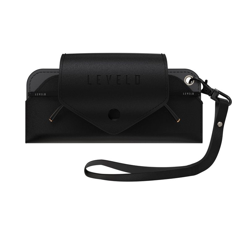 نظارات Levelo Floro UV-Guard مع حماية UV400، تصميم معدني أنيق، إطار معدني خفيف الوزن، مقاومة للخدش والصدمات، تصميم للجنسين - اللون الأسود