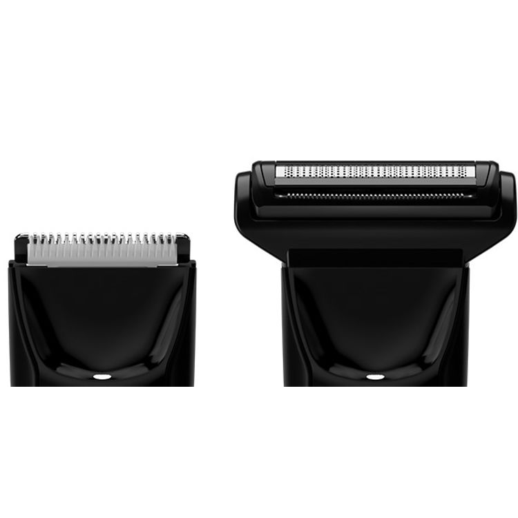 Green Lion Sensitive Duo Hair Trimmer & Shaver, 1.5 Hours Working Time, Ceramic & Stainless Steel Blades, 5W Power, Charging Base Included, LED Spotlight, Skin-Safe Blades, Travel Lock Function, USB-C Charging Port - Black