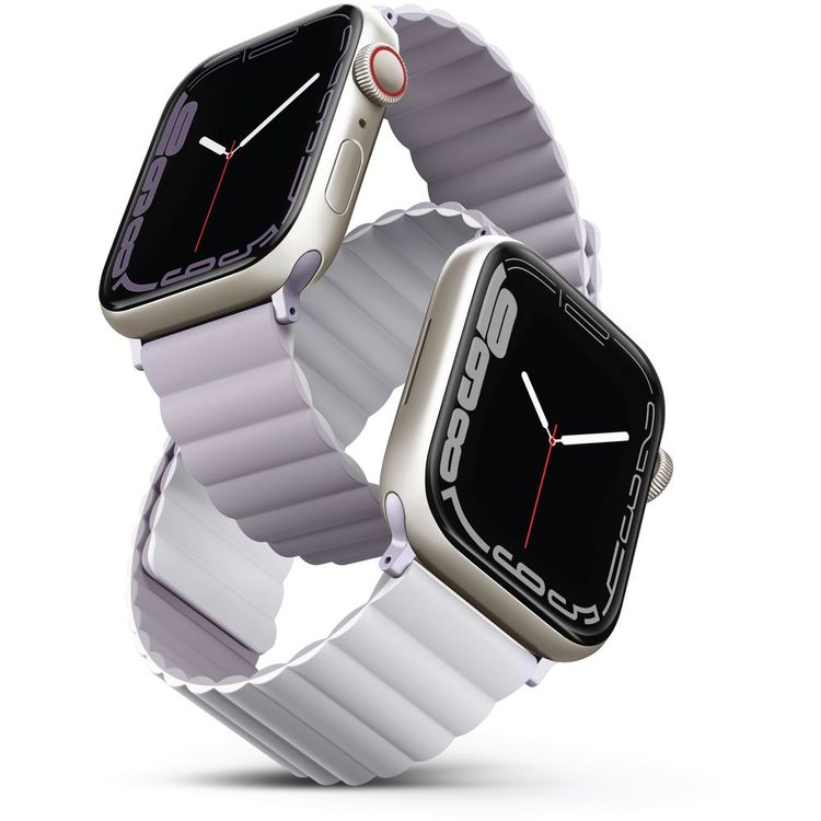 Uniq Revix Reversible Magnetic Apple Watch Strap - Lilac/White