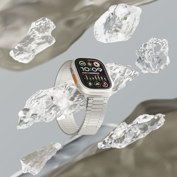 حزام ساعة ليفيلو ميلانو لساعة ابل 49/46 ملم، خفيف الوزن ومتين للغاية، وصلات قابلة للتعديل، مادة لا تسبب الحساسية، تقنية مضادة للأكسدة - تيتانيوم