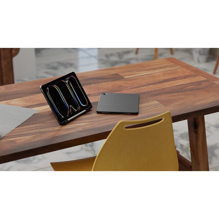 Levelo Elegante Hybrid Leather Case for iPad Pro 4th to 6th Generation, Vertical Orientation & Horizontal Positioning, Shock Absorbent Bumper Case, 360° Protection, Easy Snap-On, Accurate Cut-Outs - Black