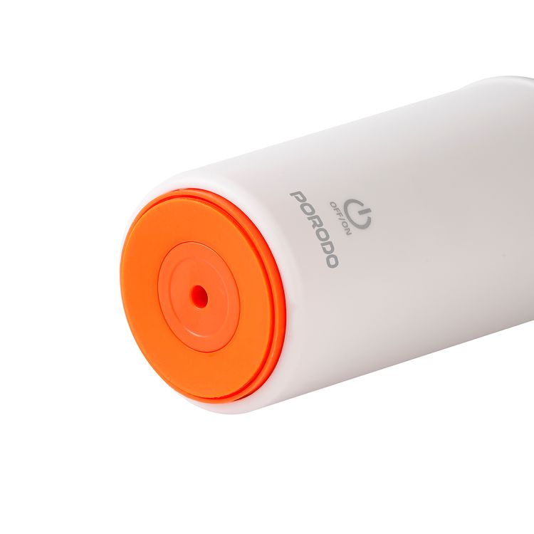 Porodo Lifestyle Auto-Stirring Insulated Mug with 400mL Capacity, Anti-Slip Base, 300mAh Battery Capacity, 120-Seconds Mixing Time with Auto-Stop - White