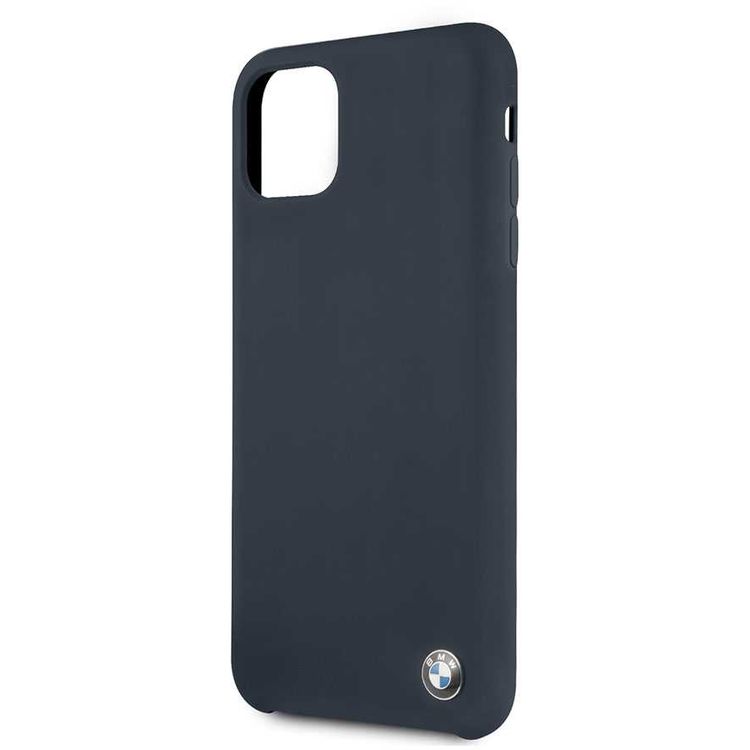 CG MOBILE BMW Signature Silicone Hard Case Compatible with iPhone 11 Pro Max, Stylish & Elegant, Durable, Premium Silicone, Flexible, Anti-Scratch - Navy