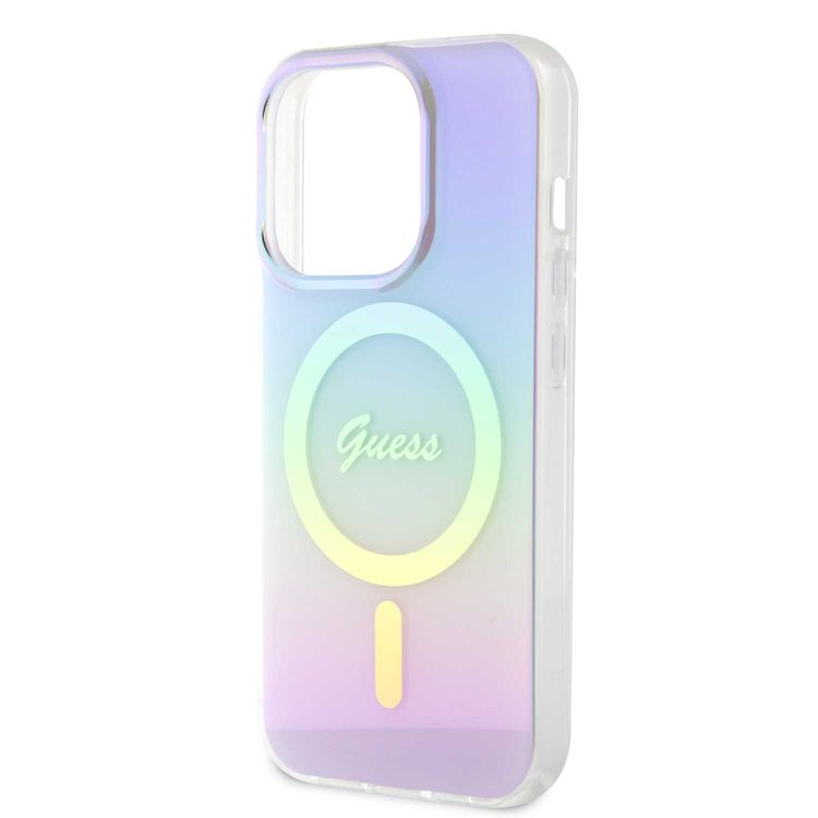 Guess IML Magsafe Case  - Purple - iPhone 15 Pro