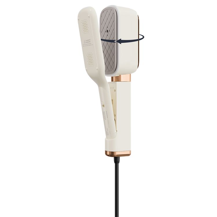 Porodo Lifestyle Handheld Mini Press Steam Iron with Fast Preheating System, Three-Mode Ironing, 60mL Water Tank Capacity, 180° Flexibility, Gentle Fabric Care, 1.35m Cord Length - Beige