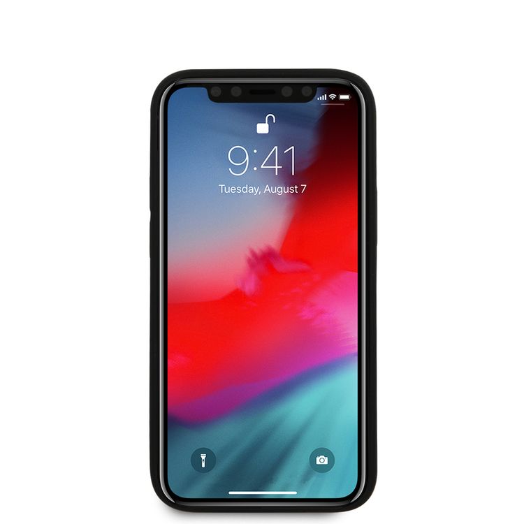 CG MOBILE Mini Cooper PU Leather Hard Case Hot Stamp Compatible for iPhone 12 Mini (5.4") Shock Absorbent, Easy Access to All Ports, Scratch Resistant, Drop Protection Back Cover Suitable with Wireless Charging Officially Licensed - Blue Stripes