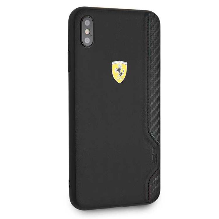 CG MOBILE Ferrari On Track PU Rubber Hard Phone Case Compatible for iPhone Xr (6.1") Mobile Case Officially Licensed