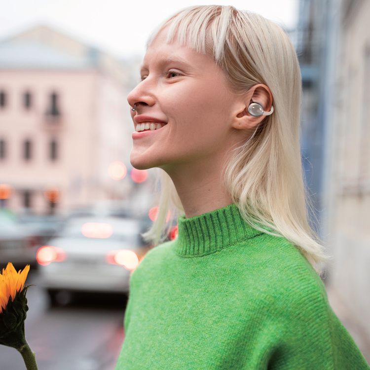 Porodo Soundtec Vogue Open-Ear Wireless Earphones with Clip-On Design, Up to 1 Hour Charging Time, 5 Hours Play Time, Bluetooth Version 5.4, 10m Transmission Range, Ergonomic Fit, Touch Control - Pink