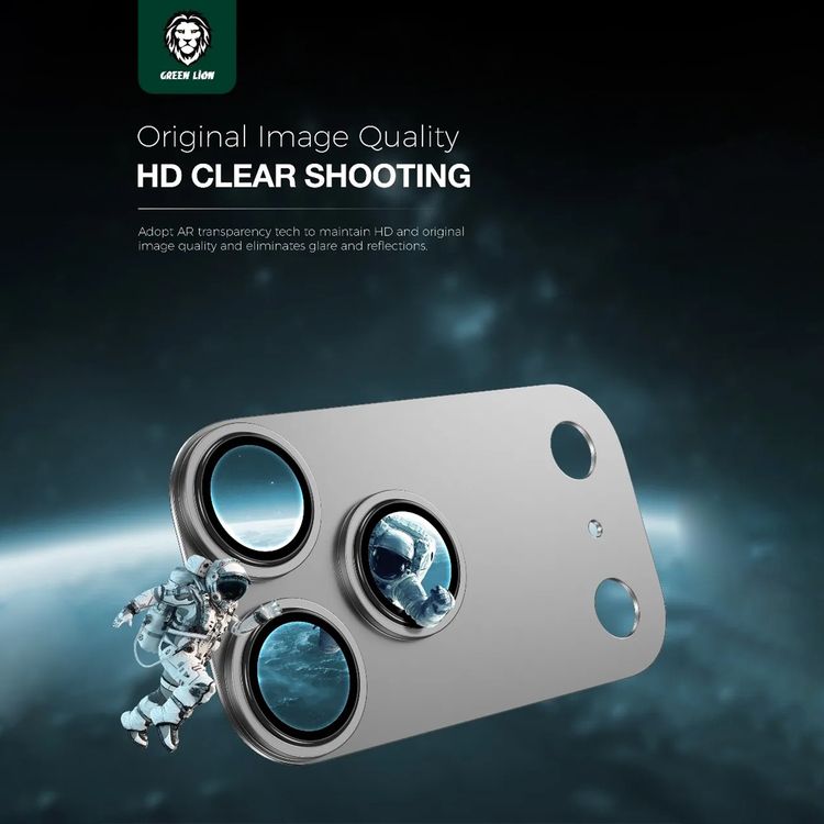 Green Lion Camera Lens Pro for iPhone 17 Pro Max, HD Clarity, Anti-Scratch, Anti-Fingerprint, Nano Absorption, Aluminum Lenses, Innovative Design, Easy Installation - Blue Titanium