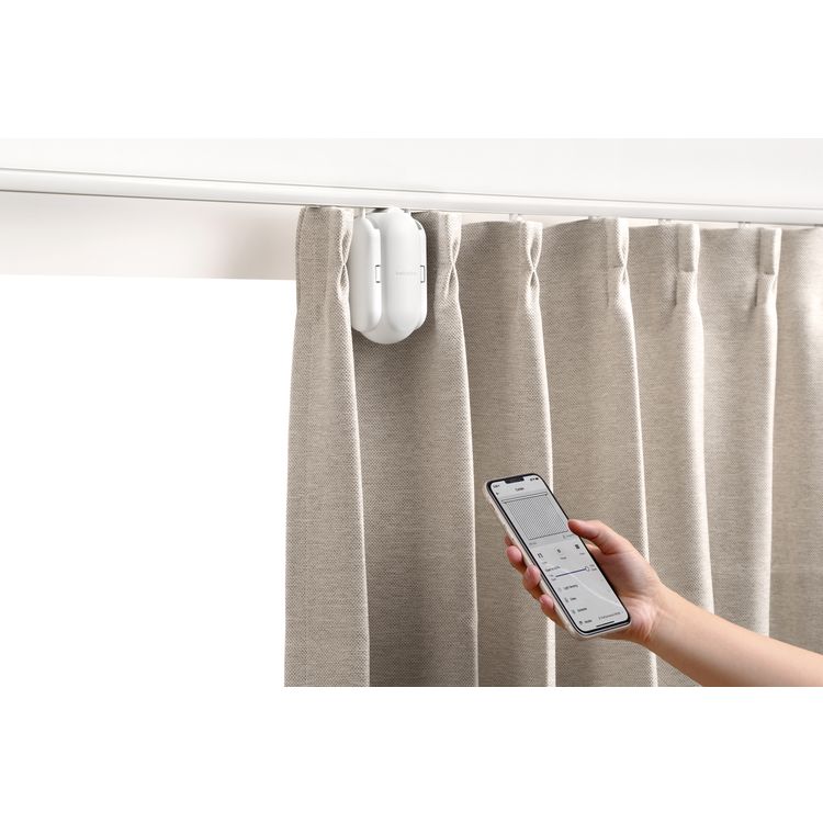 SwithBot Curtain SWITCHBOT-41-WH (i Rail) Wireless App or Automate Timer Control, Add SwitchBot Hub Mini/Plus Compatible with Alexa, Google Home, HomePod -White