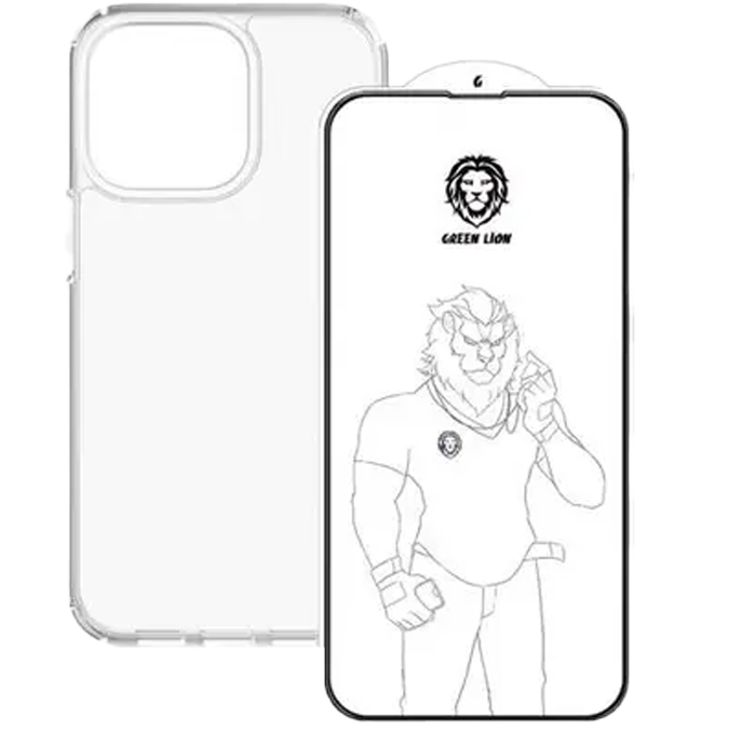 iPhone 13 Case Green Lion 360° Protection Pack for iPhone 13 ( 6.1" ) - Silver