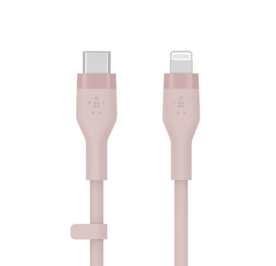 Belkin BOOST CHARGE™ Flex USB-C to Lightning Connector Soft-touch Silicone, 1M - Pink