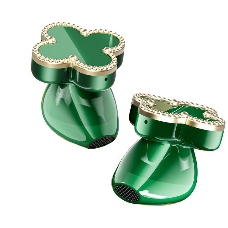 Porodo Soundtec Chic True Wireless Earbuds with ENC, Up to 4.5 Hours Working Time, Bluetooth Version 5.4, 10m Transmission Range, Omnidirectional Microphone, Immersive Audio, Ergonomic Fit, Includes 18cm Chain - Green