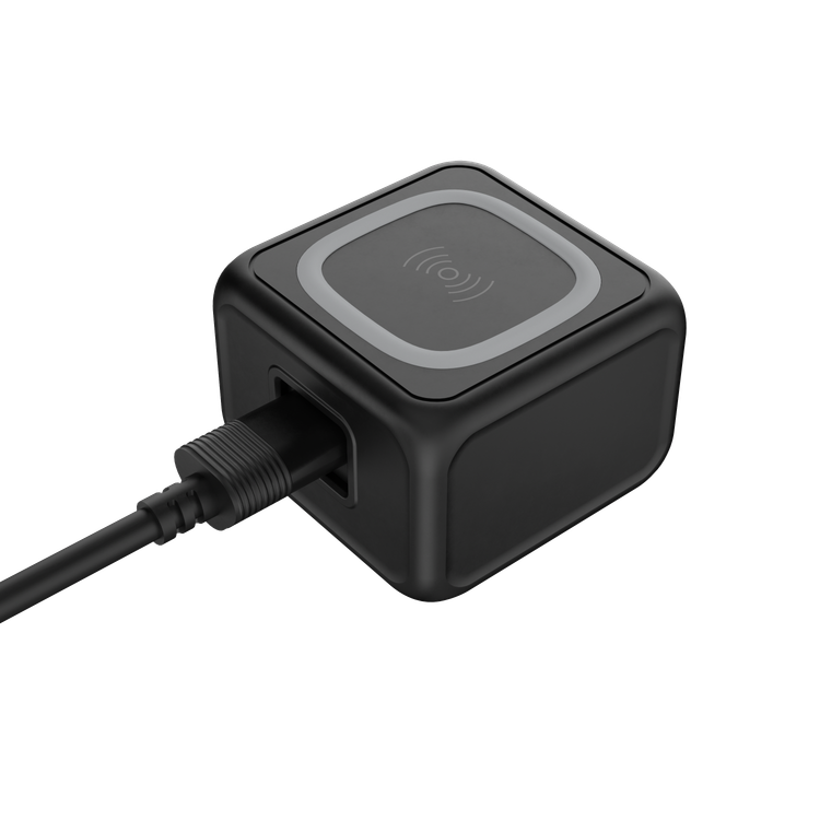 Porodo Triple Ports Fast Wireless Charger - Black