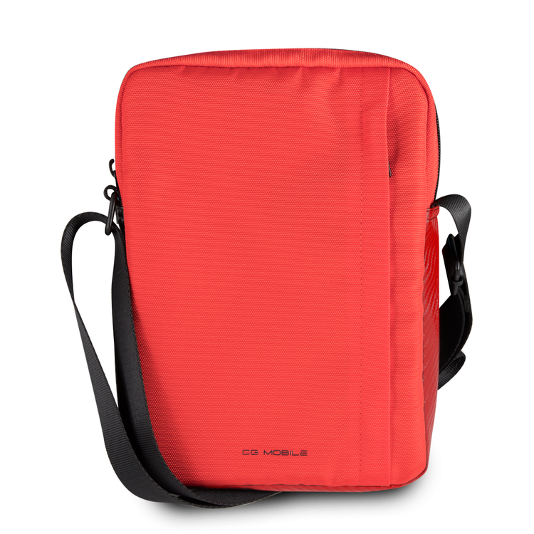 CG MOBILE Ferrari Scuderia Tablet Bag 10" with Adjustable Shoulder Strap, Easy for Carrying, Portable Storage Bag Suitable for Outdoor, Business, Office, School, Lightweight Slim, Officially Licensed - Red