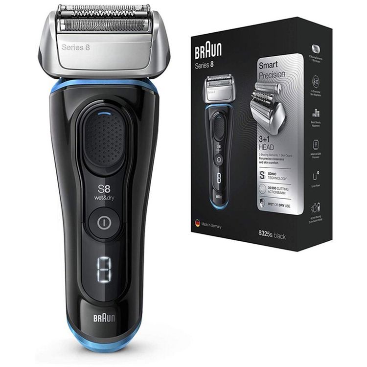 Braun Series 8 8325S Wet & Dry Shaver - Black / Blue