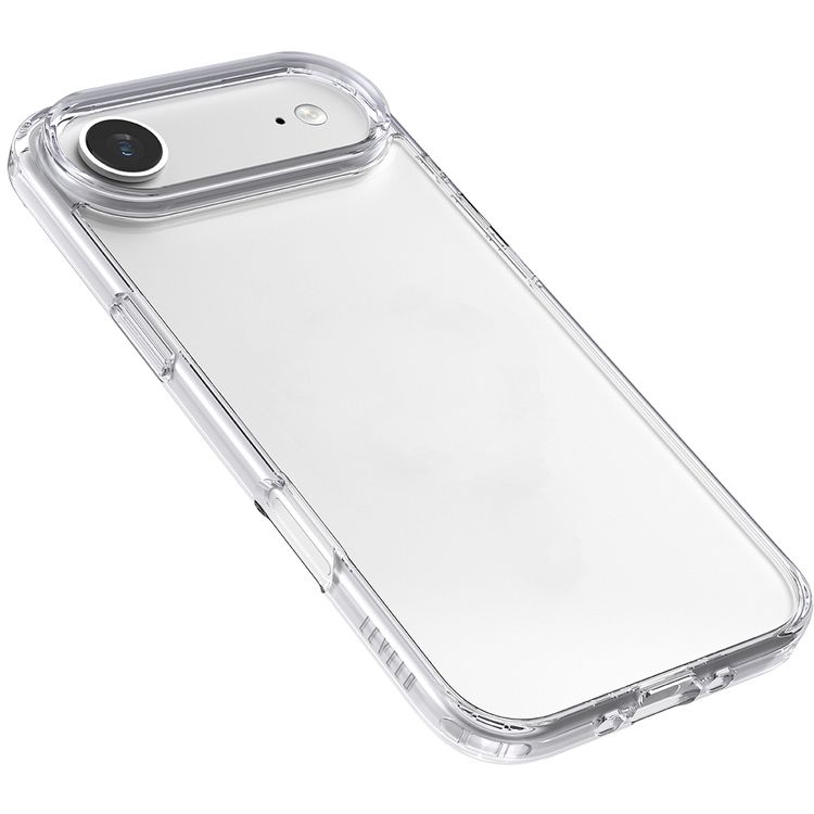 Levelo Clara Clear Case with Long-Lasting Clarity for iPhone 17 Air , Enhanced Camera & Screen Protection, Precision Fit, Shock-Resistant Bumper, Ever-Clear Technology, Drop-Tested - Transparent
