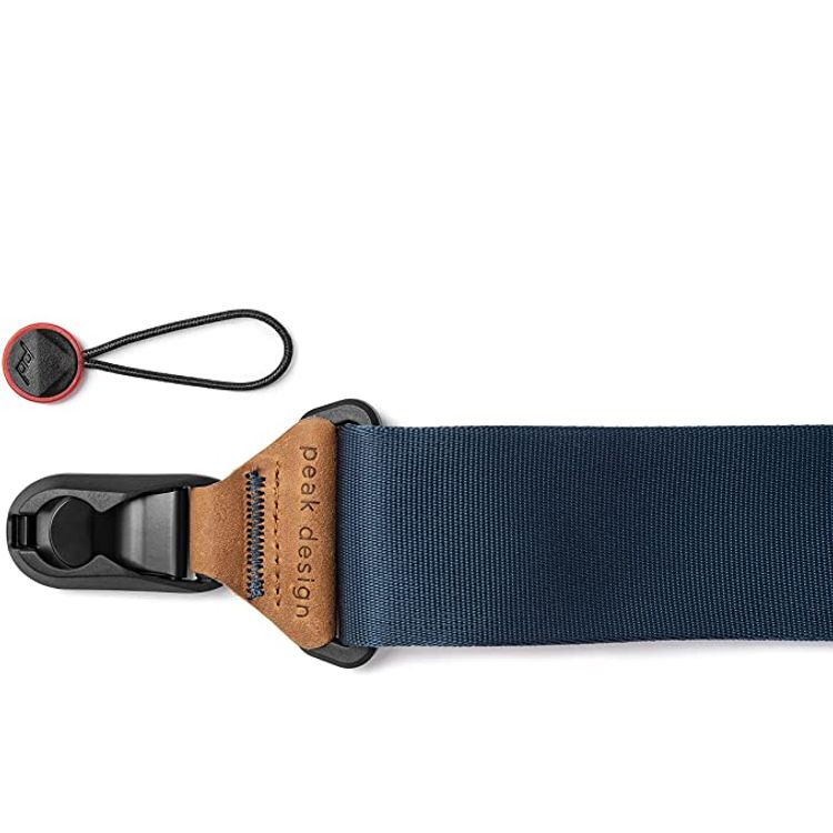 Peak Design SL-MN-3 midnight Slide Camera Strap, nylon webbing, strong, removable anchor connectors - Midnight Blue