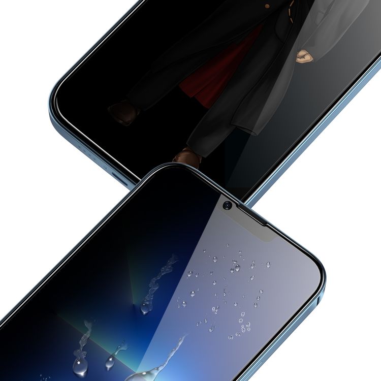 Green Lion 3D Privacy Scratch Free Round Edge Glass Screen Protector for iPhone 13 Pro Max ( 6.7" ),  Anti-Scratch - Non-Breakable Edges - Anti-Peeping Screen Guard Protector  - Black