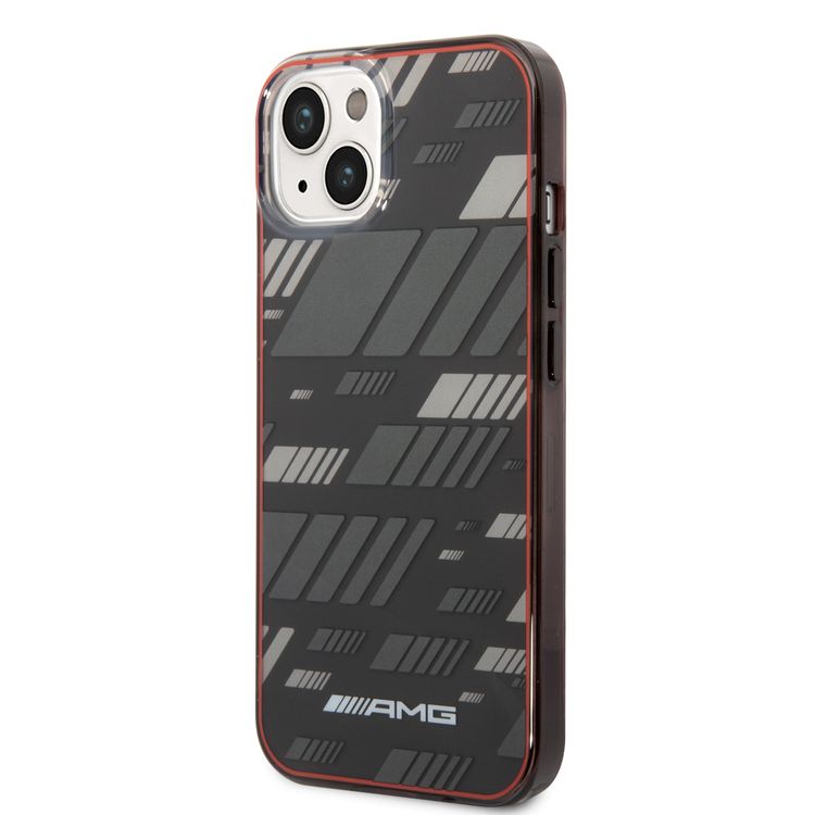 AMG Transparent Double Layer Case Expressive Graphic Design iPhone 14 Compatibility - Black