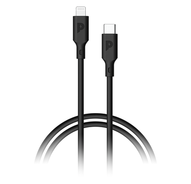 كابل Powerology USB-C إلى Lightning 3M - أسود	