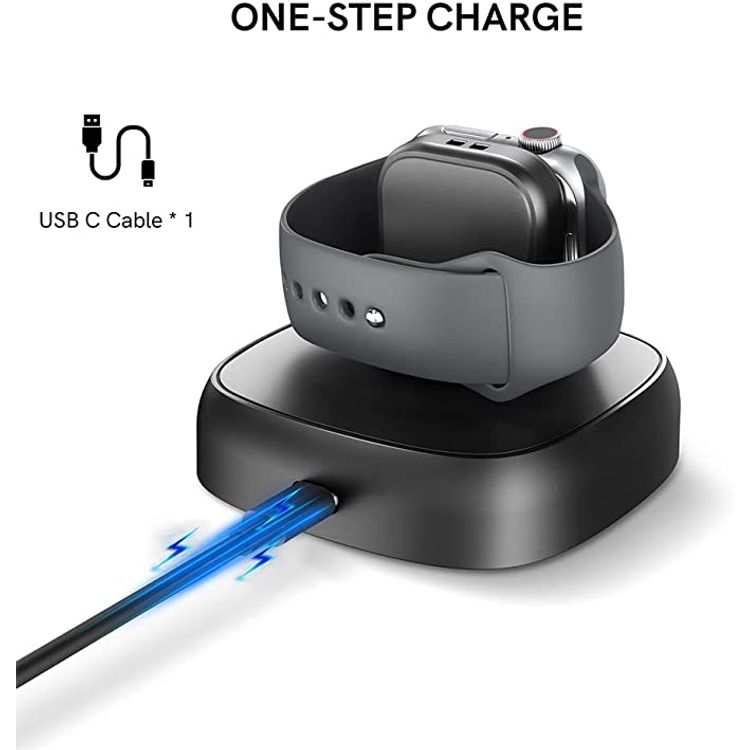 Ahastyle ABS Plastic Foldable Stand For Apple Watch Charger - Black