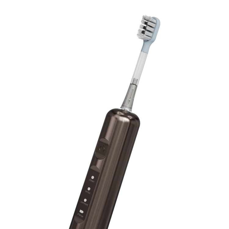 Green Lion Sonic Pro Rechargeable Toothbrush with 3 Cleaning Modes, Wave Magnetic Brush, 1200mAh Battery, USB-C Charging Time, 50° Oscillation, 120 Days Working Time, Auto Shut-Off Function - Brown
