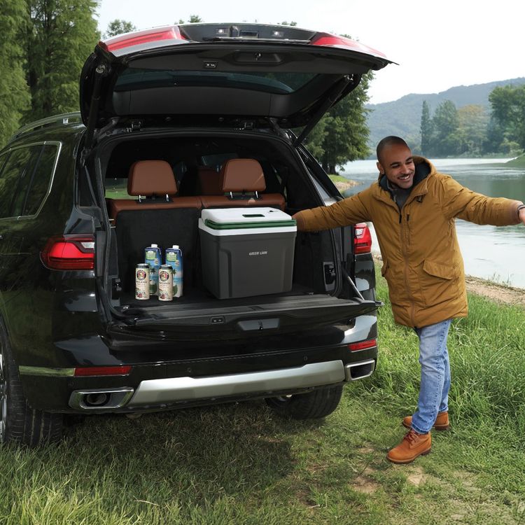 Green Lion Highway Electric Heating & Cooling Fridge, 25L Capacity, LED Display, Dual Storage, AC & DC Compatible, Thermoelectric Cooling Method, Up to 50-55°C Heating Performance, Easy-to-Clean Design - Black