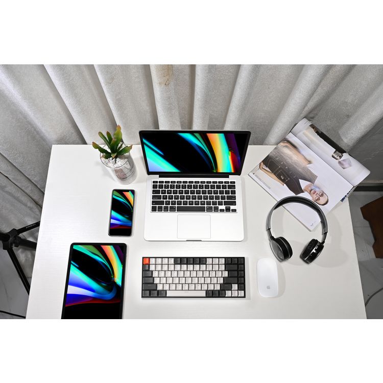 Keychron K2 84 Gateron Wireless Mechanical Keyboard with RGB, Red Switch & Hot-swappable | Compact & Tactile Gaming Keyboard