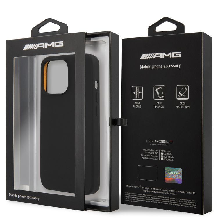 CG MOBILE AMG Liquid Silicone Case with Big Logo Compatible for iPhone 13 Pro Max (6.7") Easy Access to All Ports, Shock-Absorption, Anti-Scratch, & Drop Protection Back Cover Suitable with Wireless Charging Officially Licensed