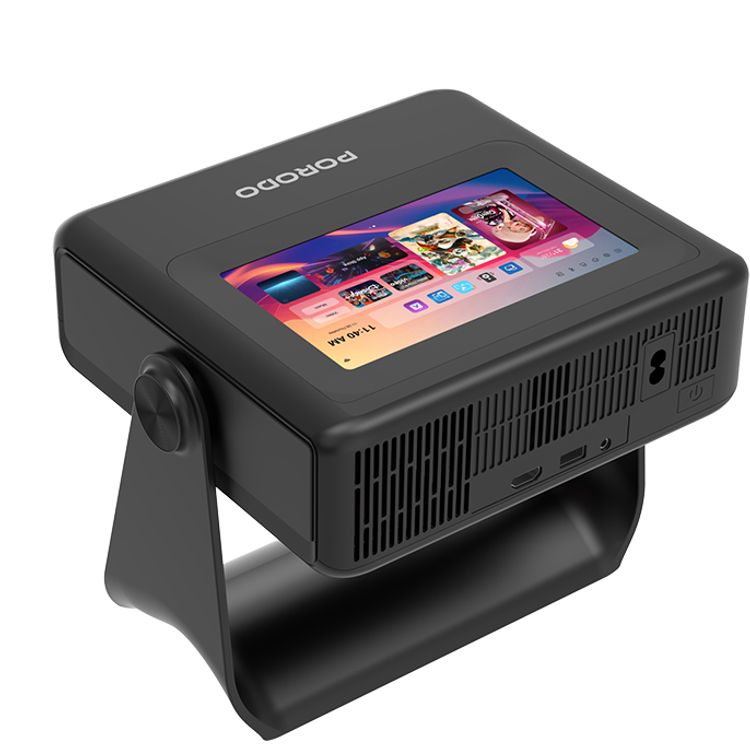 بروجكتور بورودو أوبتيفيس سمارت HD مع جهاز لوحي ذكي، تركيز تلقائي ذكي، تصحيح الانحراف التلقائي، وتجنب العقبات التلقائي.