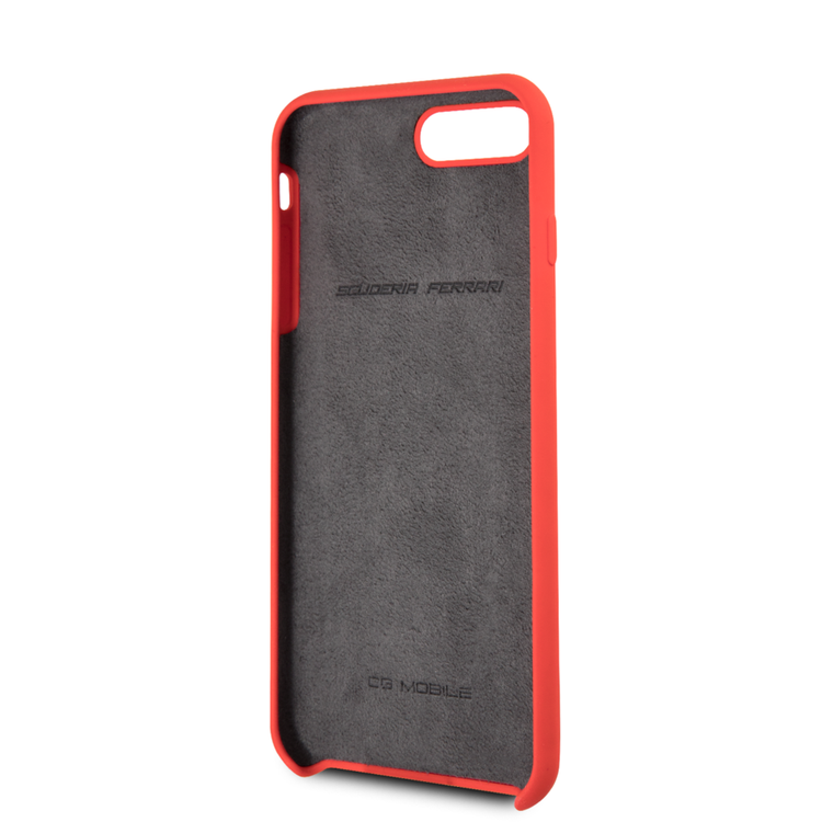 CG MOBILE Ferrari SF Silicone Phone Case Compatible for iPhone 8 / 7 Plus | Protective Mobile Case Officially Licensed - Red