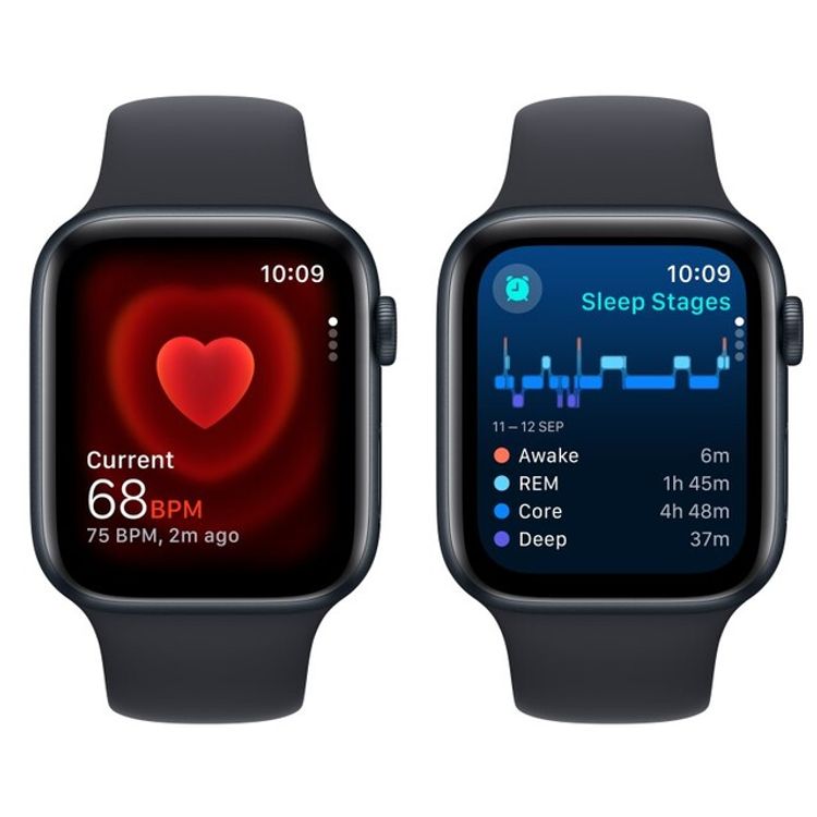 Apple Watch SE 2023 [GPS 44mm] Midnight Aluminum Case with Midnight Sport Band | M/L
