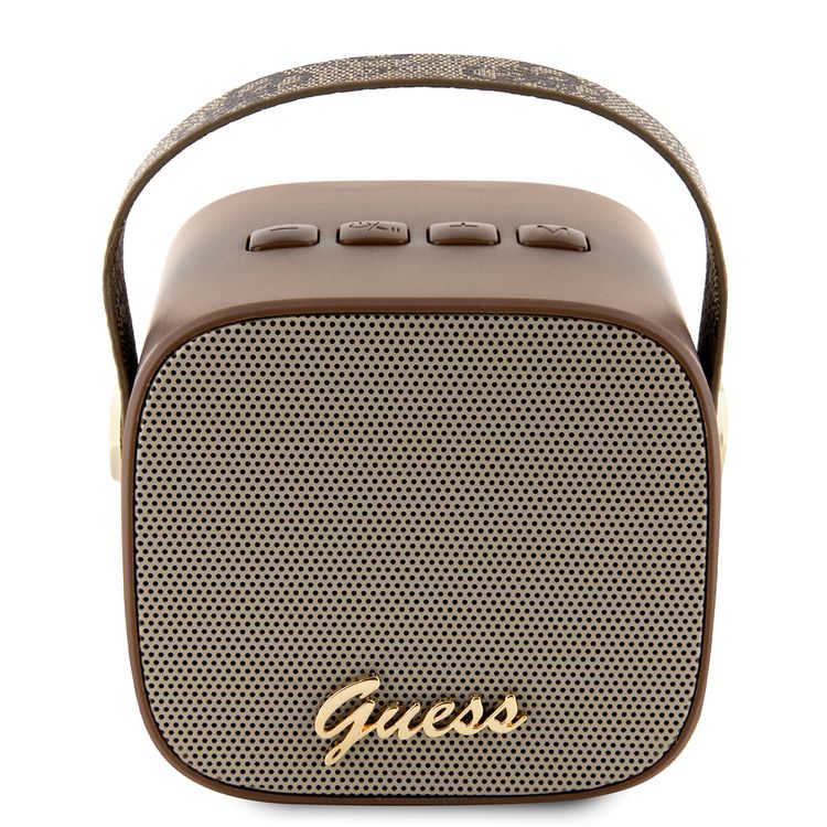 Guess Wireless Speaker with 10m Bluetooth range, Crystal Clear Sound & Rich Bass, True Wireless Stereo Function, 1200mAh Battery, 40mm Driver Unit, Lightweight & Portable - Brown