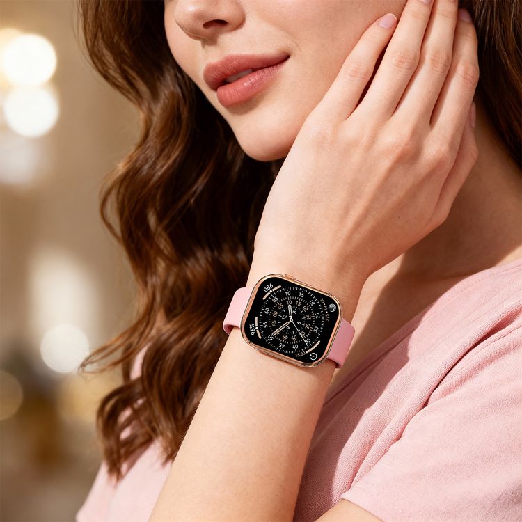 Green Lion Ultimate 46 Smart Watch with Smart Health Tracking, Zinc Alloy Case Material, Dynamic Island, Android 5.0 or Later, iOS 9.0 or Later Compatibility, 3 Hours Charging Time, IP65 Water Resistance Level, 3-5 Days Working Time, 200mAh Battery Capacity, Bluetooth Version 5.4 - Rose Gold