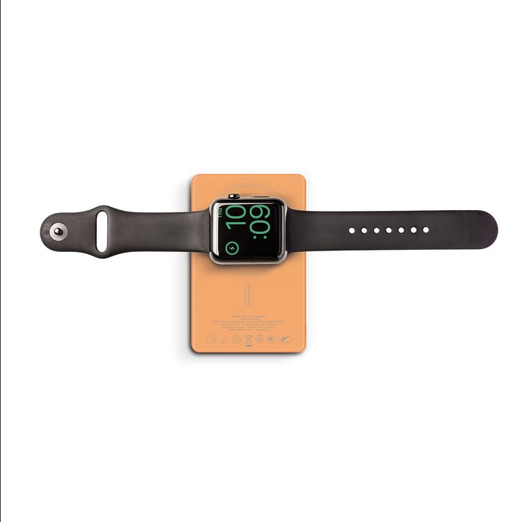 Powerology MagVolt 10000mAh Power Bank, 2.5W Watch Output, Up to 15W Phone Output, 20W Power Delivery, Ultra-Slim Design, Smart TFT Display, N54 MagSafe Compatible - Orange