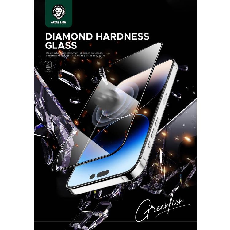 Green Lion 3D Curved Pro Screen Protector for iPhone 15 Pro - Clear