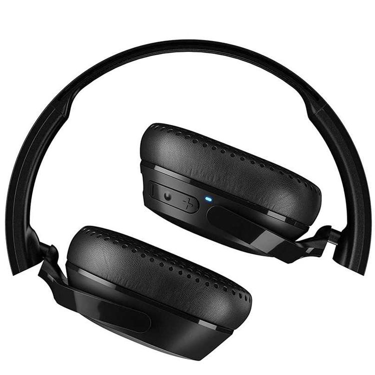  سكل كاندي ريف سماعات رأس لاسلكية على الأذن ، التحكم في المكالمات والمسار ، عمر بطارية يصل إلى 12 ساعة ، عصابة رأس فائقة التحمل ، سماعة رأس بلوتوث سريعة الشحن مع مساعد تنشيط - أسود