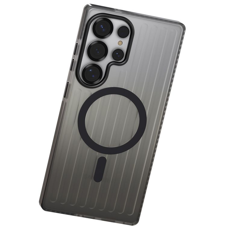 Levelo Cabin MagSafe Case for Samsung S26 Ultra, Shock-Resistant Bumper, Strong Magnets, 1.5m Drop Tested, Shockproof Corners, Enhanced Camera & Screen Protection, 2H Scratch Resistance, Ever-Clear Technology - Smokey Black