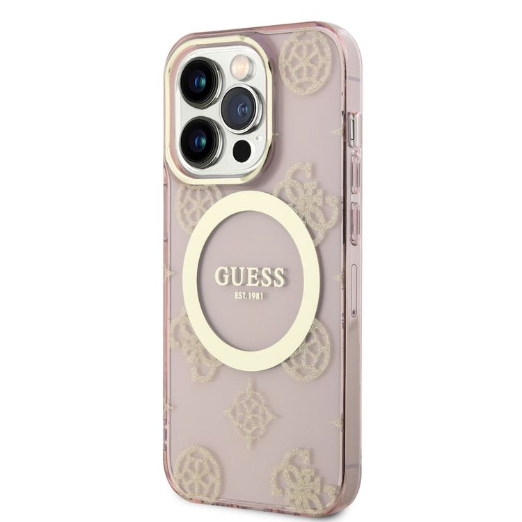 Guess Magsafe IML Case - Gold Pink - iPhone 15 Pro