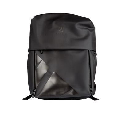 حقيبة Levelo Opulence Universal مع مادة جلد PU مع حرف واحد فقط، تناسب الأجهزة حتى 15 بوصة، جيب مدمج للجهاز اللوحي، لوحة خلفية مبطنة بشبكة هوائية، 3 مقصورات رئيسية - اللون الأسود