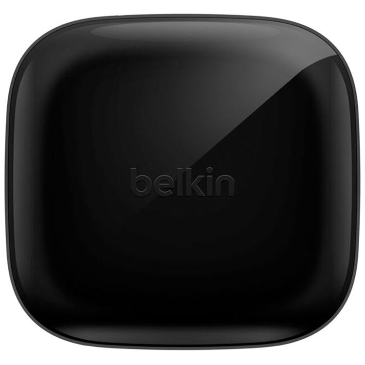 سماعات أذن لاسلكية حقيقية من Belkin مع خاصية ENC، مدة تشغيل تصل إلى 28 ساعة، مشغل ديناميكي ثنائي الطبقات 7 مم، وقت شحن 1.5 ساعة، دعم الشحن اللاسلكي Qi، مستوى مقاومة الماء IPX5، إصدار بلوتوث 5.2، سعة علبة الشحن 520 مللي أمبير/ساعة، سعة كل سماعة 60 مللي أمبير/ساعة - أسود