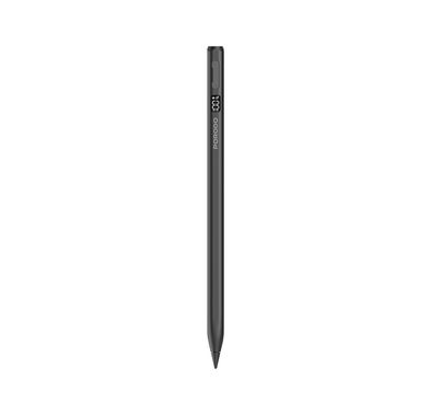 قلم Porodo Magnetic Active Stylus لأجهزة iPad الطرازات من 2018 إلى 2025، بسعة بطارية 100 مللي أمبير، و12 ساعة عمل متواصلة، وطريقتا شحن سلكي Type-C ولاسلكي مغناطيسي - باللون الأسود.