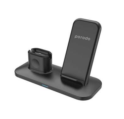 Porodo 3 in 1 Type-C Charging Station 7.5W/10W Compatible...