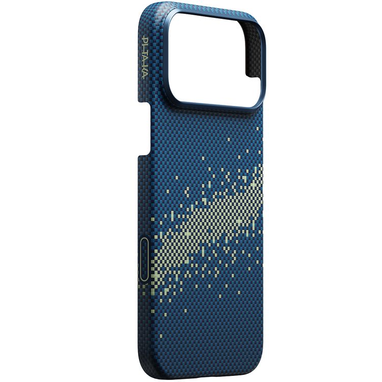 Pitaka Ultra-Slim Case for iPhone 17 Pro with Carbon Fiber Material, PitaTap, Scratch Protection, Lightweight Design, Easy Installation, Magsafe Compatibility - Milky Way Galaxy