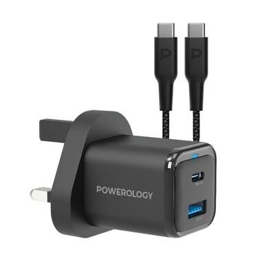 Powerology Dual Port Super Compact Quick Charger with USB...